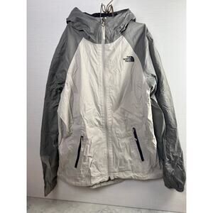 The North Face women's light gray hood windbreaker jacket size small
